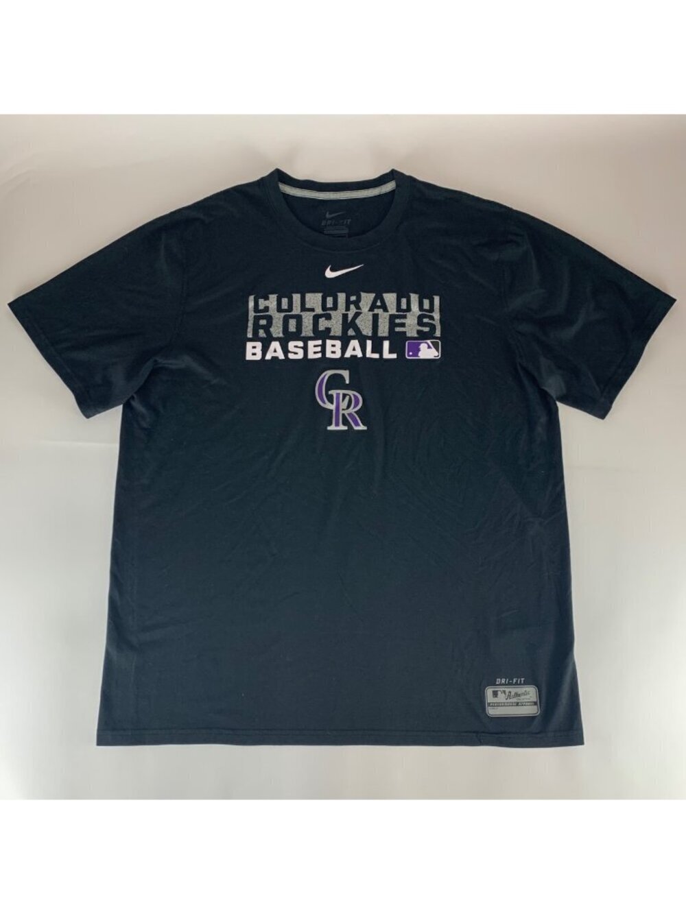 Colorado Rockies MLB Nike Dri Fit Authentic Collection Athletic Shirt Mens Large